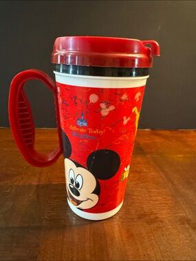 Walt Disney Travel Insulated Mickey Donald Duck Goofy Tumbler Cup